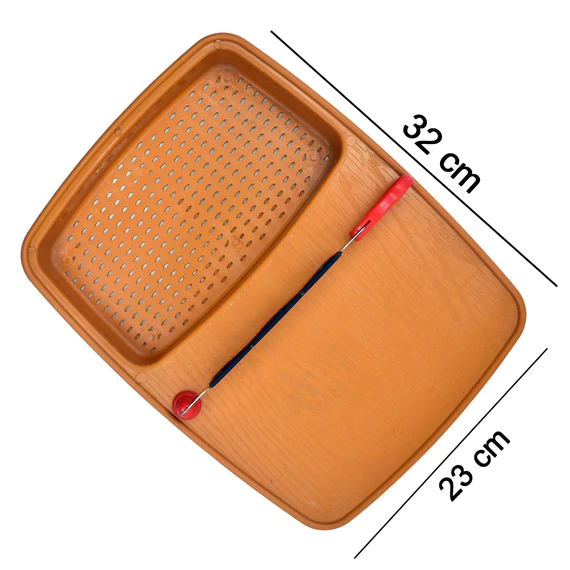 2103 Thick Plastic Kitchen Chopping Cutting Slicing Tray with Holder