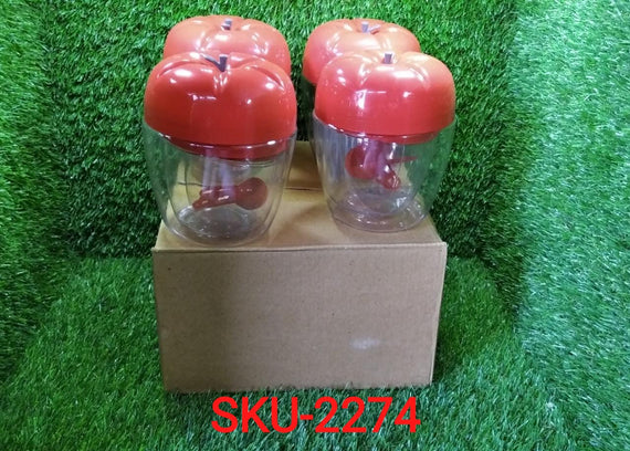 2110 APPLE Plastic Jar/Container with Apple Shape for Kitchen Storage