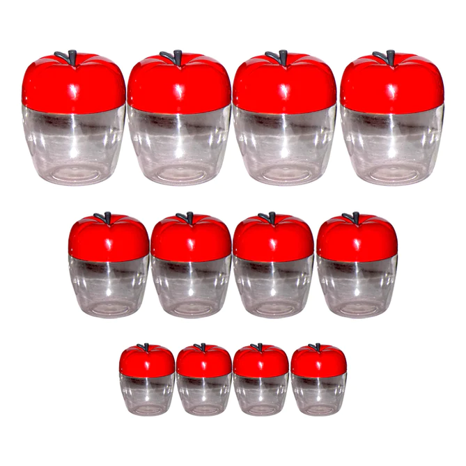 2110 APPLE Plastic Jar/Container with Apple Shape for Kitchen Storage