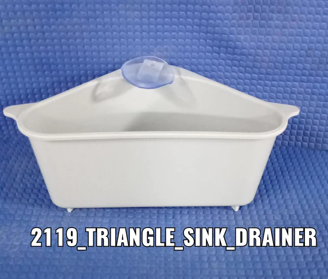 2119_triangle_sink_drainer Triangular Multi Functional Drainer Shelf Sink Storage Holder