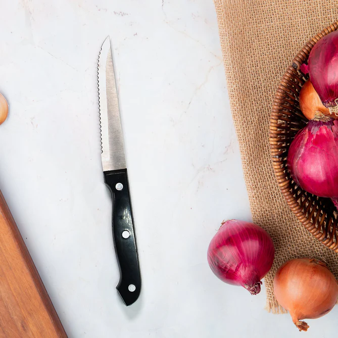 2130 Stainless Steel Steak and Kitchen Knife with easy grip Handle (23cm)