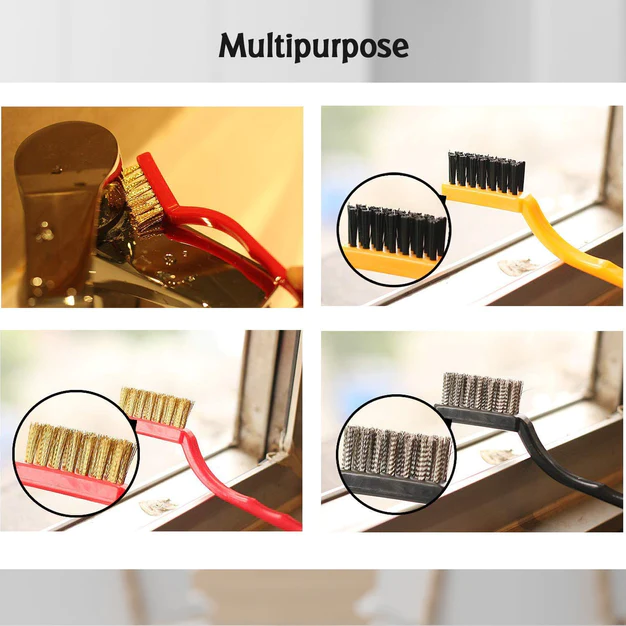 2166-3pc-mini-wire-brush-set-brass-nylon-stainless-steel-bristles-household-cleaning-brush-for-gas-stove-smoke-machine-tool-burner-tiles-tap-rust-removal-welding-slag-dirt-paint-scrubbing