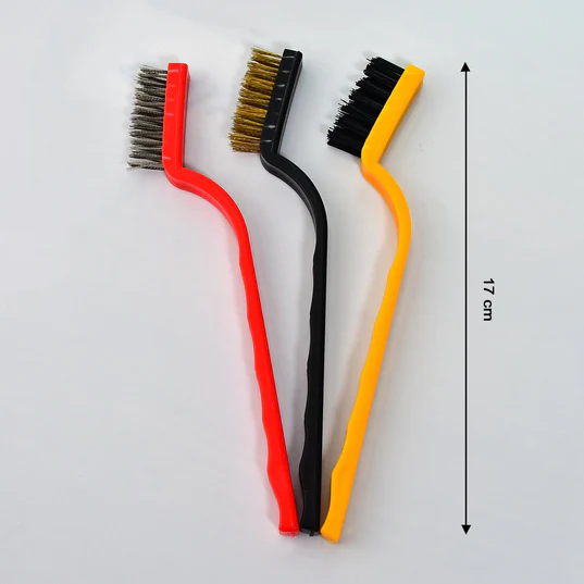 2166-3pc-mini-wire-brush-set-brass-nylon-stainless-steel-bristles-household-cleaning-brush-for-gas-stove-smoke-machine-tool-burner-tiles-tap-rust-removal-welding-slag-dirt-paint-scrubbing