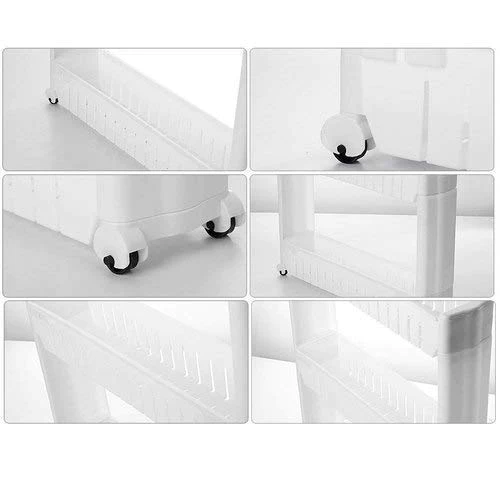 2172_2layer_slim_rack Multipurpose 2 Layer Slim Side Space Saving Storage Organizer Rack Shelf