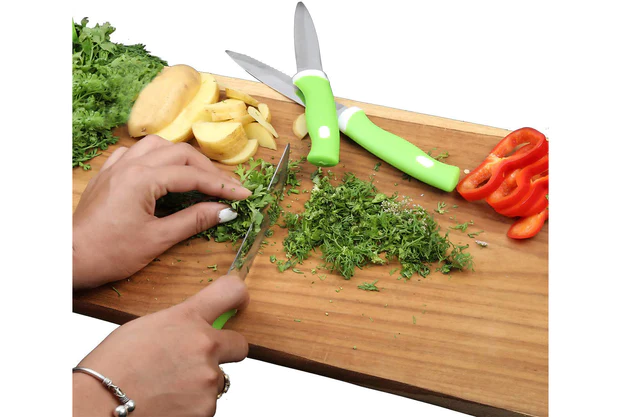 2211_knife_set_6pcs Stainless Steel Knife & Peeler Set with Stand - 6 Pcs