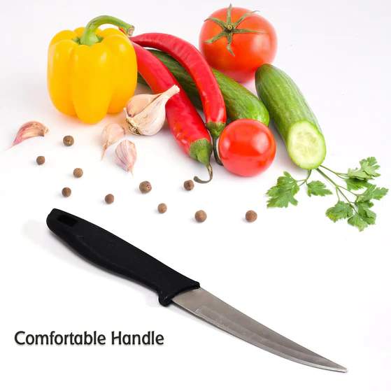 2386 Stainless Steel knife and Kitchen Knife with Black Grip Handle (21 Cm )