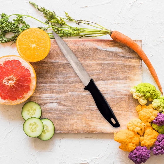 2392 Stainless Steel knife and Kitchen Knife with Black Grip Handle (23.5 Cm)