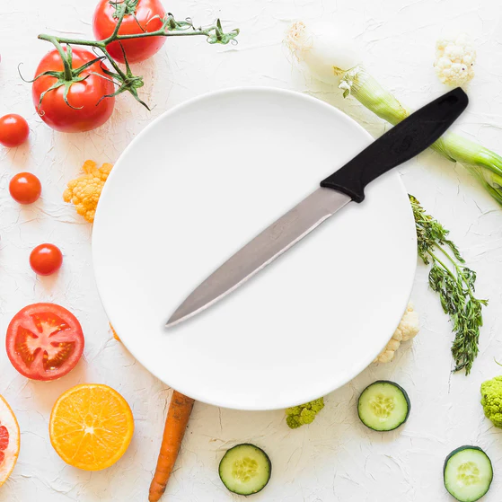 2392 Stainless Steel knife and Kitchen Knife with Black Grip Handle (23.5 Cm)