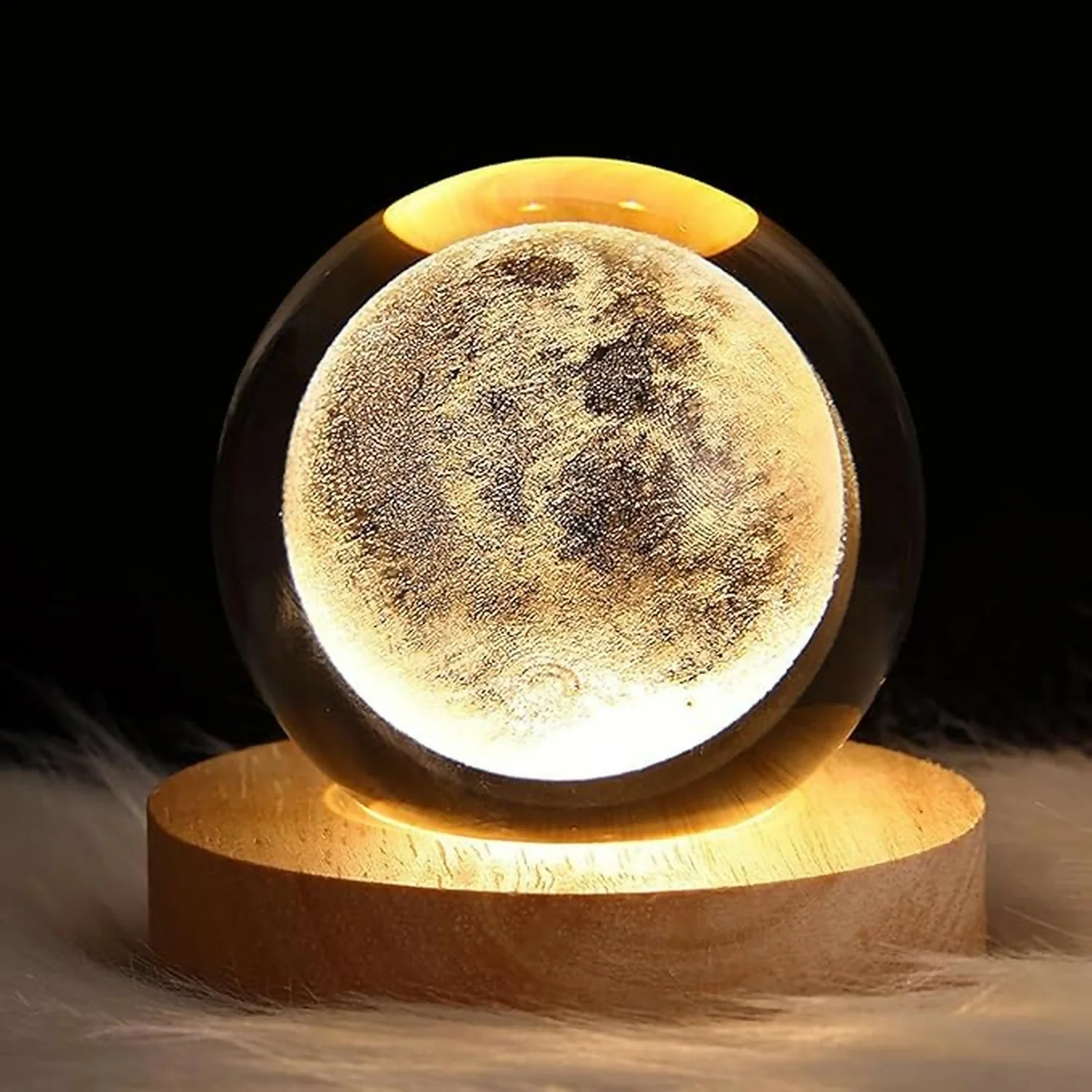 3D Crystal Moon Night Lamp 