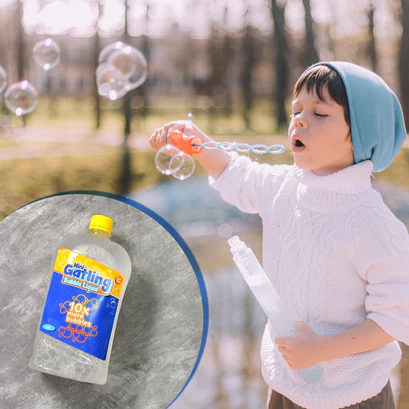 4433 Bubble Liquid Solution Bottle for Manual & Automatic Bubble Maker Toys for Kids - 1LTR