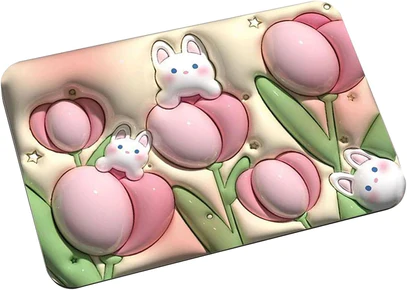 4598A STONE BATH MAT NON SLIP ANTI MOULD 3D ABSORBENT BATH MATS FOR BATHROOM STONE BATH MAT QUICK DRY SHOWER MAT (60X39CM)