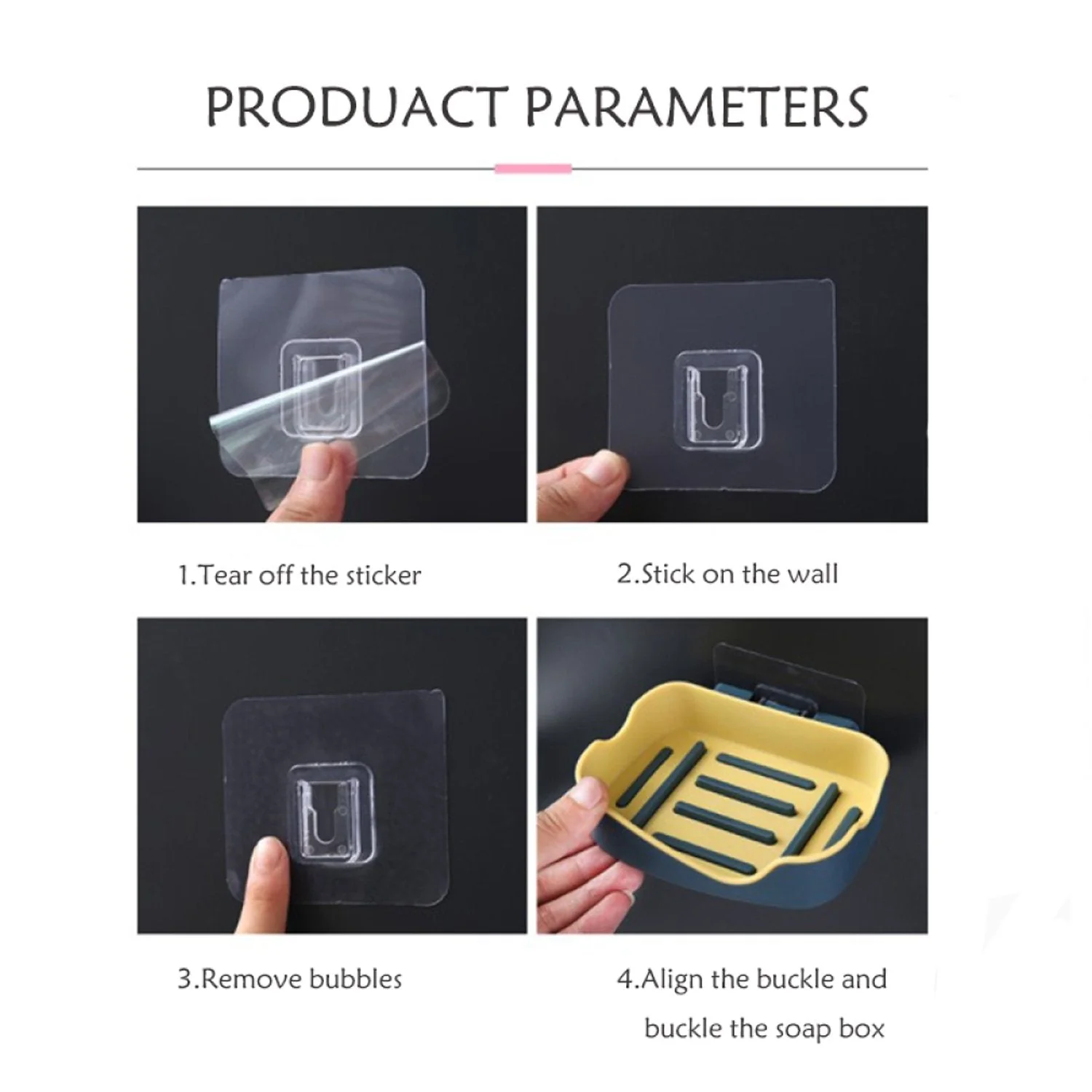 4715A Multipurpose Sticker Wall Mounted Plastic Soap Holder & Dispenser (With Box)