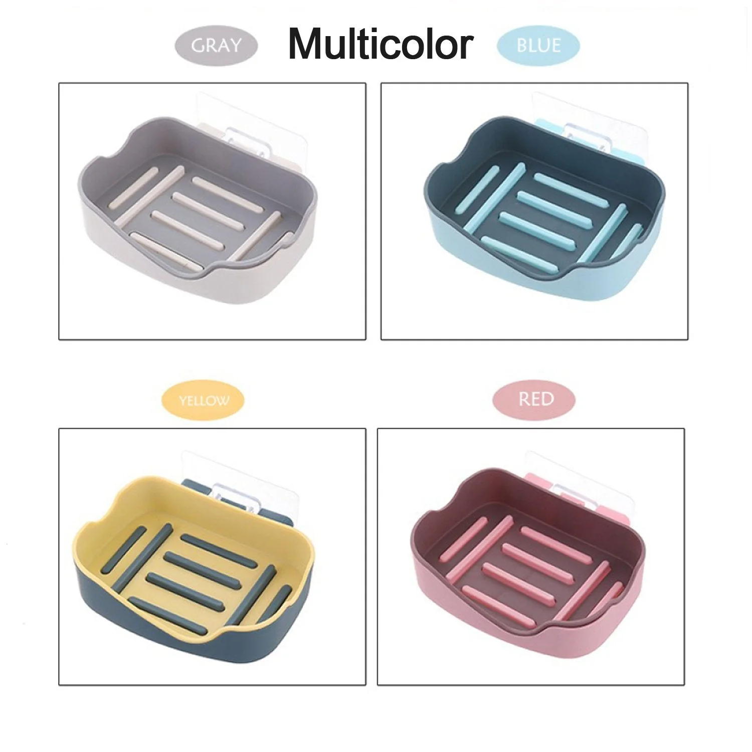 4715A Multipurpose Sticker Wall Mounted Plastic Soap Holder & Dispenser (With Box)