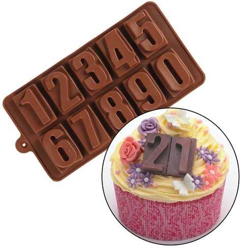 4735 Silicone Number Shape Chocolate Mould for Birthday Cake Decoration (1Pc Only)