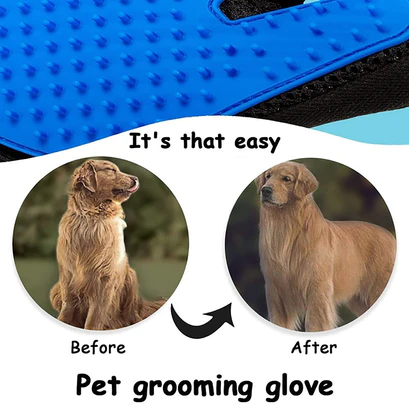 4911 Puppies Pet Massage Rubber Bath Glove for Dogs, Cats, Rabbit, & Hamster | Grooming Shampoo Washing Hand Brush - 1 Piece