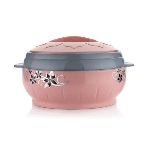 5788 HIGH QUALITY STEEL CASSEROLE BOX FOR FOOD SEARVING INNER STEEL INSULATED CASSEROLE HOT POT FLOWERS PRINTED CHAPATI BOX FOR ROTI KITCHEN (APPROX 4500 ML)