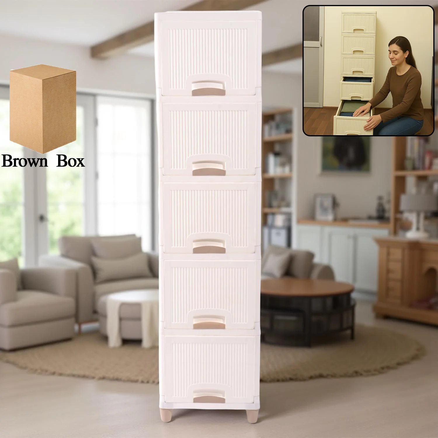 5l plastic storage drawer 