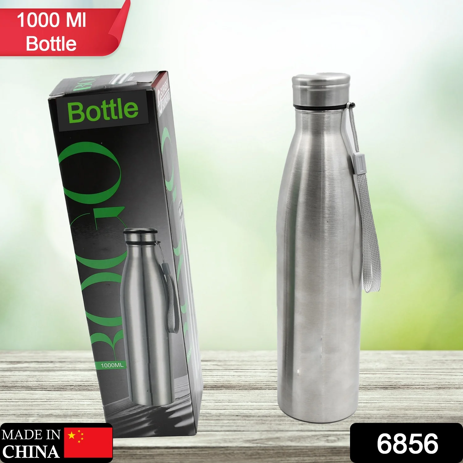 6856 HOT AND COLD WATER BOTTLE, WATER BOTTLE FOR OFFICE, THERMAL FLASK, STAINLESS STEEL WATER BOTTLES, FLASKS FOR TEA COFFEE, HOT & COLD DRINKS, BPA FREE, LEAKPROOF, PORTABLE FOR OFFICE/GYM/SCHOOL 1000 ML