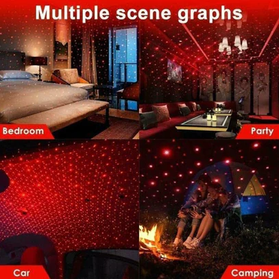 7290 MULTIPURPOSE LASER LIGHT LIGHT GALAXY NIGHT SKY AMBIANCE LASER MICRO PROJECTOR ATMOSPHERE AMBIENT ROOF USB LIGHT, CAR, CEILING, BEDROOM FOR PARTY (1 PC)