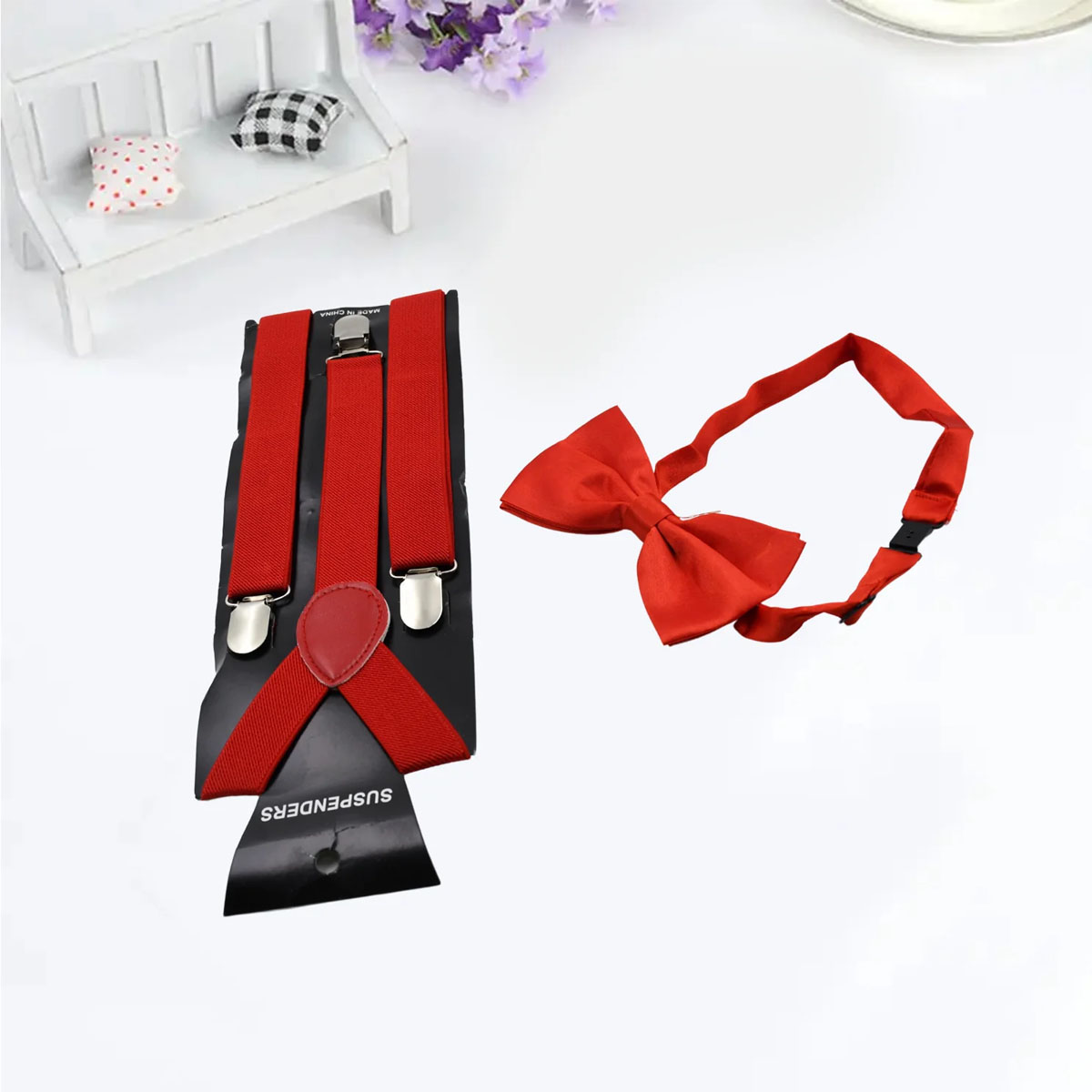 7297 FASHION ACCESSORIES SUSPENDERS FOR MEN: BUTTON PANT BRACES CLOTHES ACCESSORY WITH ELASTIC, Y BACK DESIGN - REGULAR AND TALL SIZES MIX COLOR (1PC)