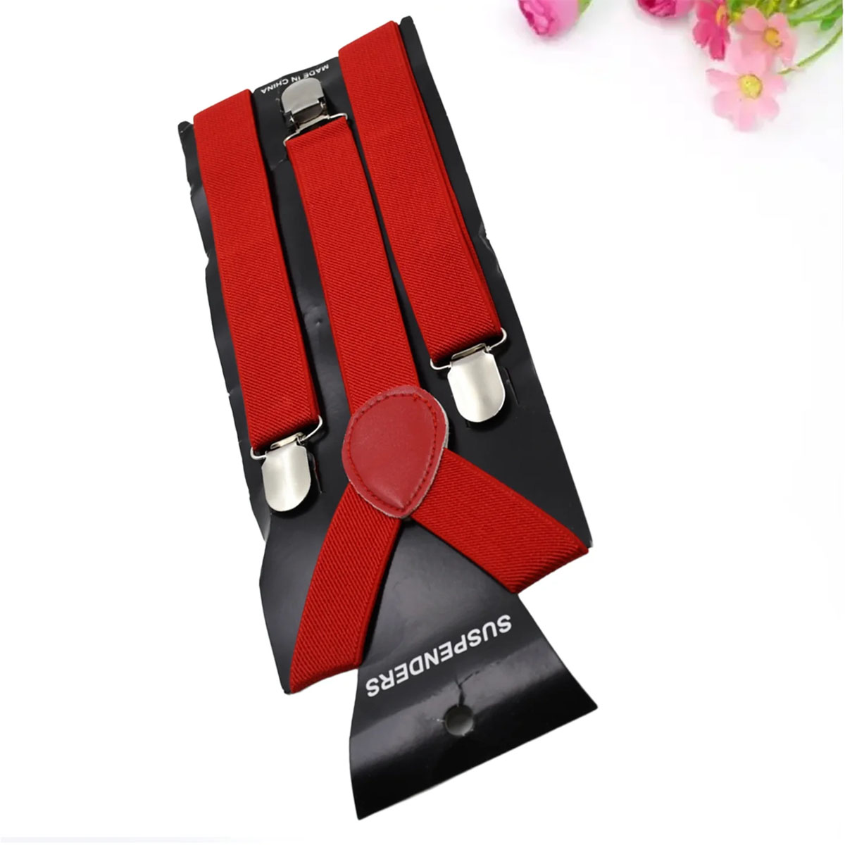 7297 FASHION ACCESSORIES SUSPENDERS FOR MEN: BUTTON PANT BRACES CLOTHES ACCESSORY WITH ELASTIC, Y BACK DESIGN - REGULAR AND TALL SIZES MIX COLOR (1PC)