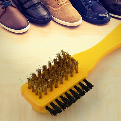 7410 3 SIDE PORTABLE MULTIFUNCTIONAL SHOE BRUSH RUBBER HOME SUEDE SHOES POLISHING BRUSHES 3 SIDE SHOE CLEANING BRUSH, SHOE BRUSH EXCELLENT QUALITY AND POPULAR