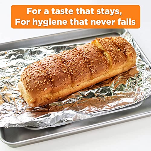 Aluminium Foil for Food Packing, Cooking, Baking - Aluminium Foil 9 Meter Net Guaranteed 10 Microns in Thickness for Keeping Food Warm (Pack of 1)