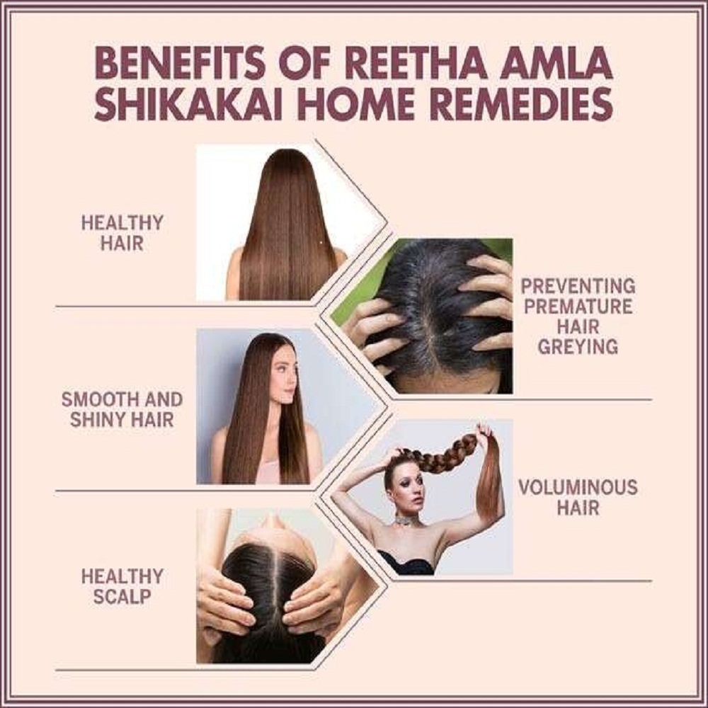 Amla, Reetha ,Shikakai, Bhingiraj and Hibiscus Combo Powder for Hair Growth - (100g Each )