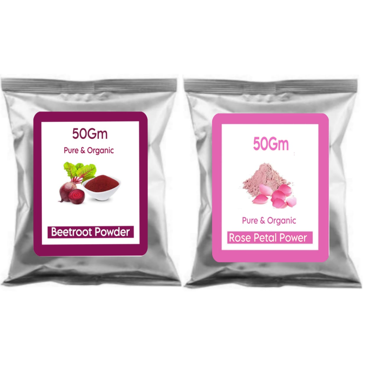 Combo Beetroot / Rose Petal Powder for Skin Whitening face Glowing Drinking Eating Hair Growth Acne Baby Bath Facial Lips Bath Juice Dark Circle Pimples Beauty Pure Natural Herbal Organic(50Grm Each)