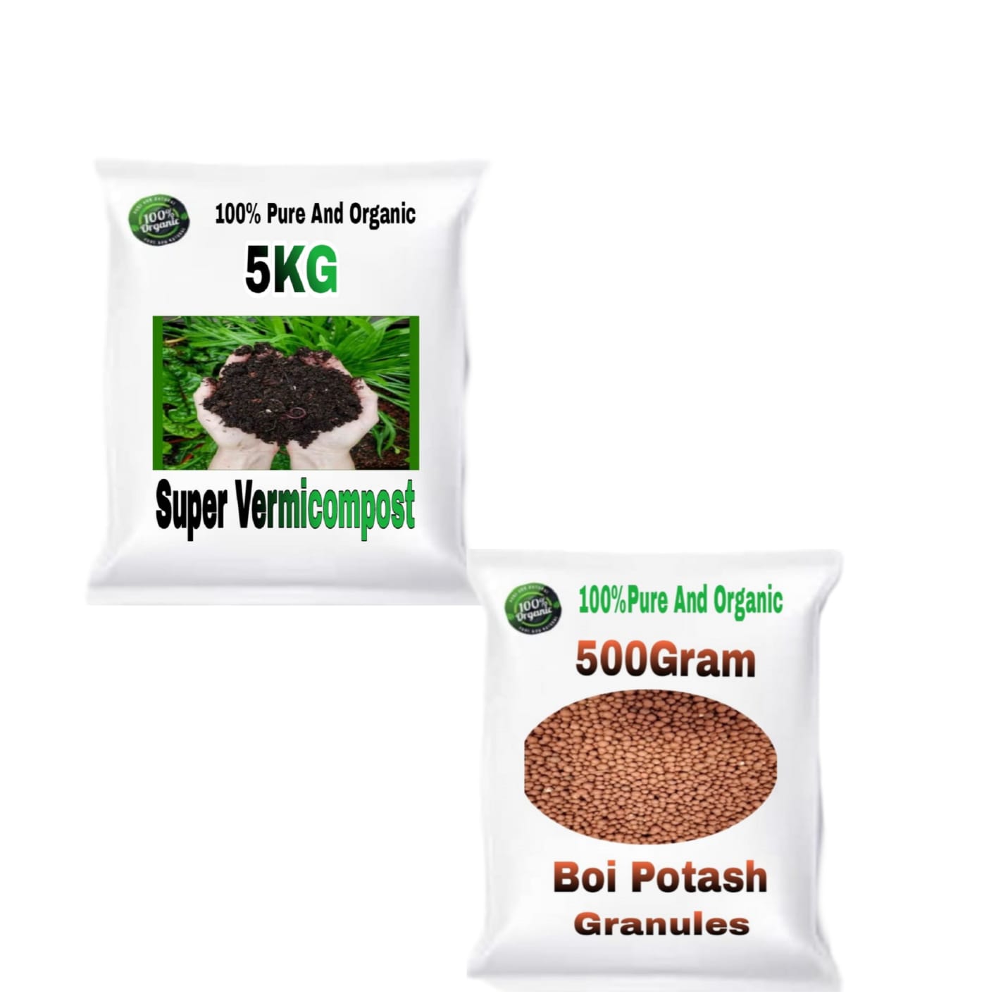 Combo Pack Of 2 (5Kg Super VermiCompost & 500Grm Bio Potash Grenual )