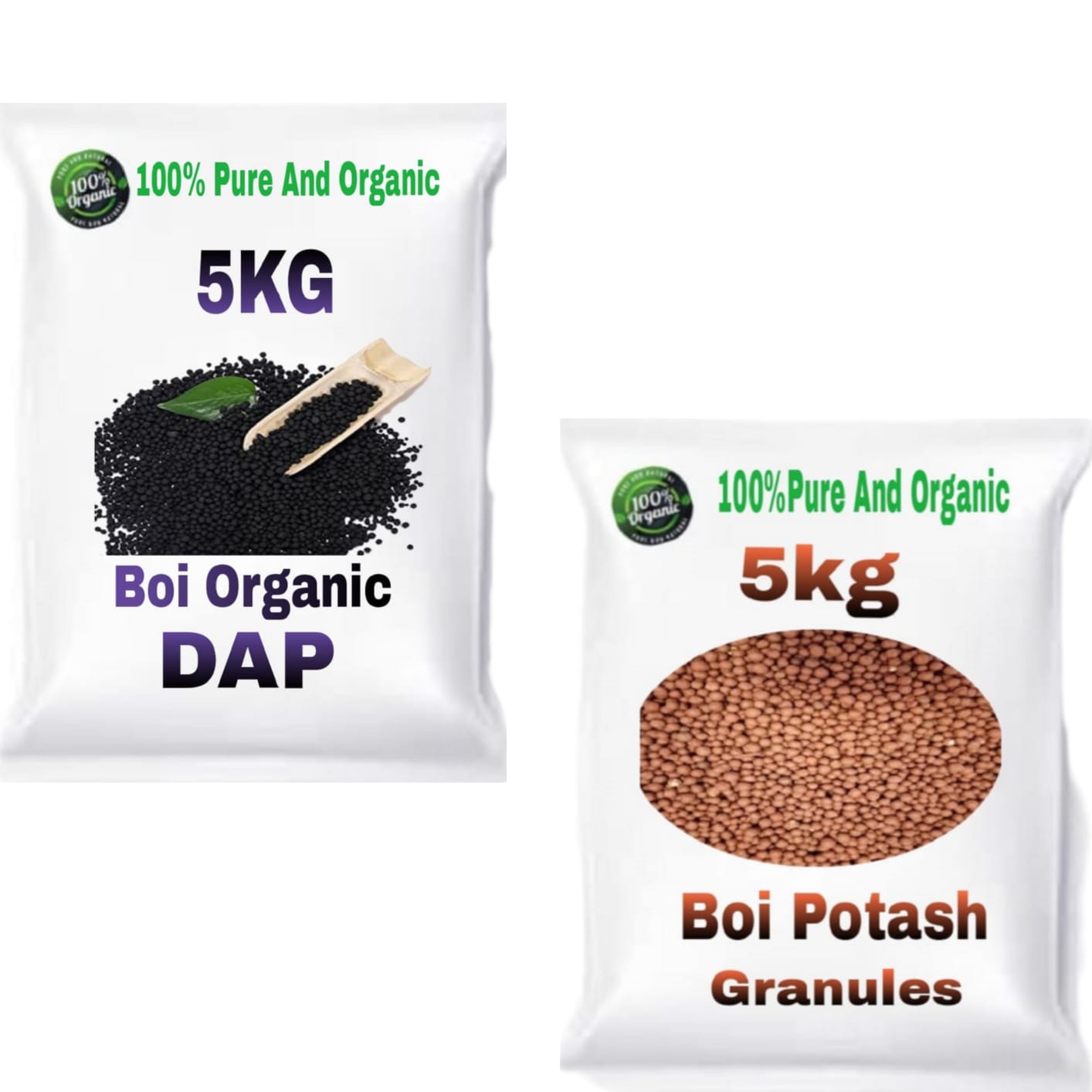 Combo Pack Of 2 Fertilizer ( 5Kg Bio Organic DAP & 5Kg Bio Potash Grenual )