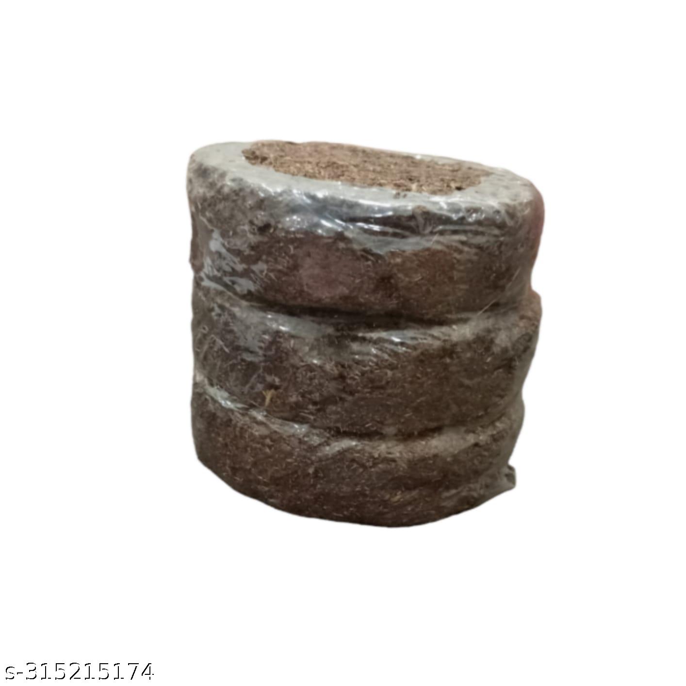 Cow Dung Cake Made of Pure Desi Cow's Dung for Yagnas/Havan/Homa Pooja (pack of 3)