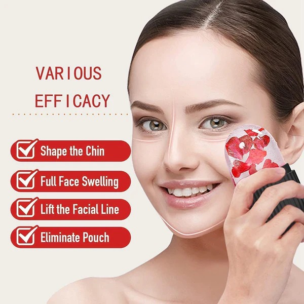 Face Ice Roller Massager for Swelling & Puffiness Reduction (Black)