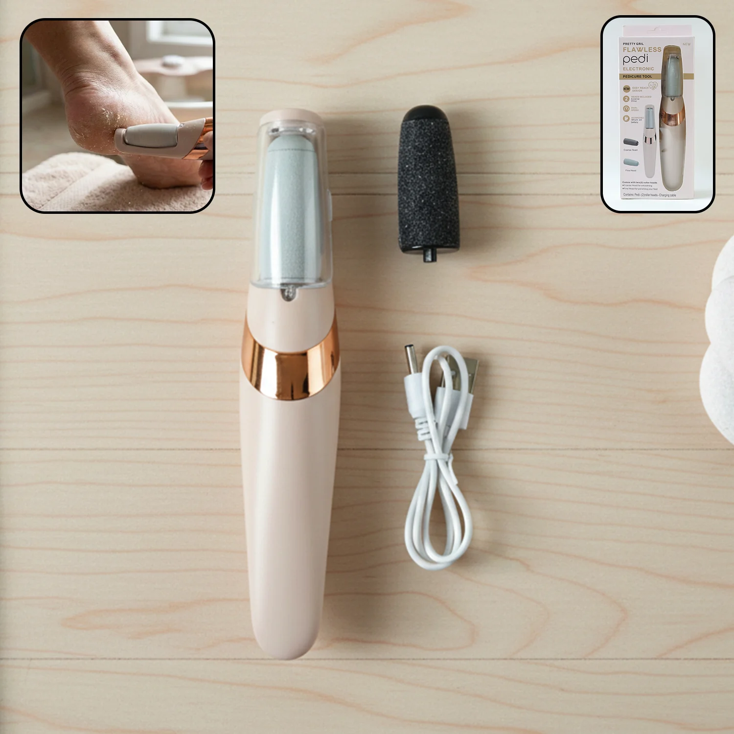 Flewless Pedi Electronic Pedicure Tool (1 Set)