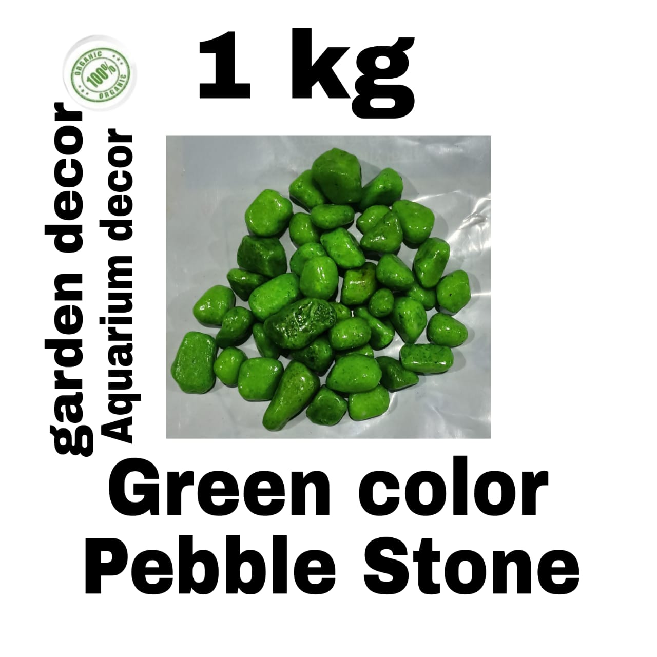 GREEN COLOR PEBBLE STONE 1kg