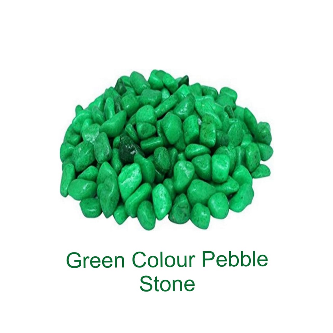  Marble Pebbles for Home Garden Aquarium Outdoor Decoration (1 KG, Green)