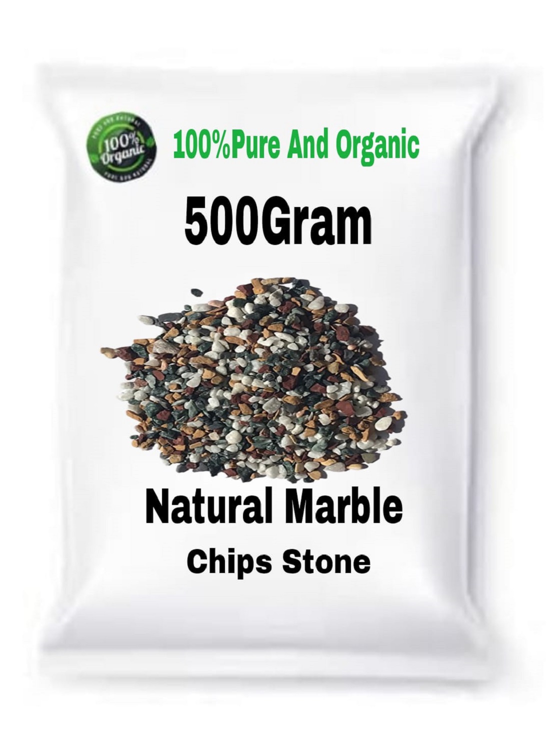 Natural Marble Chips Stone for Home Gardening,Indoor,Outdoor,Aquirium Decor (500gram)