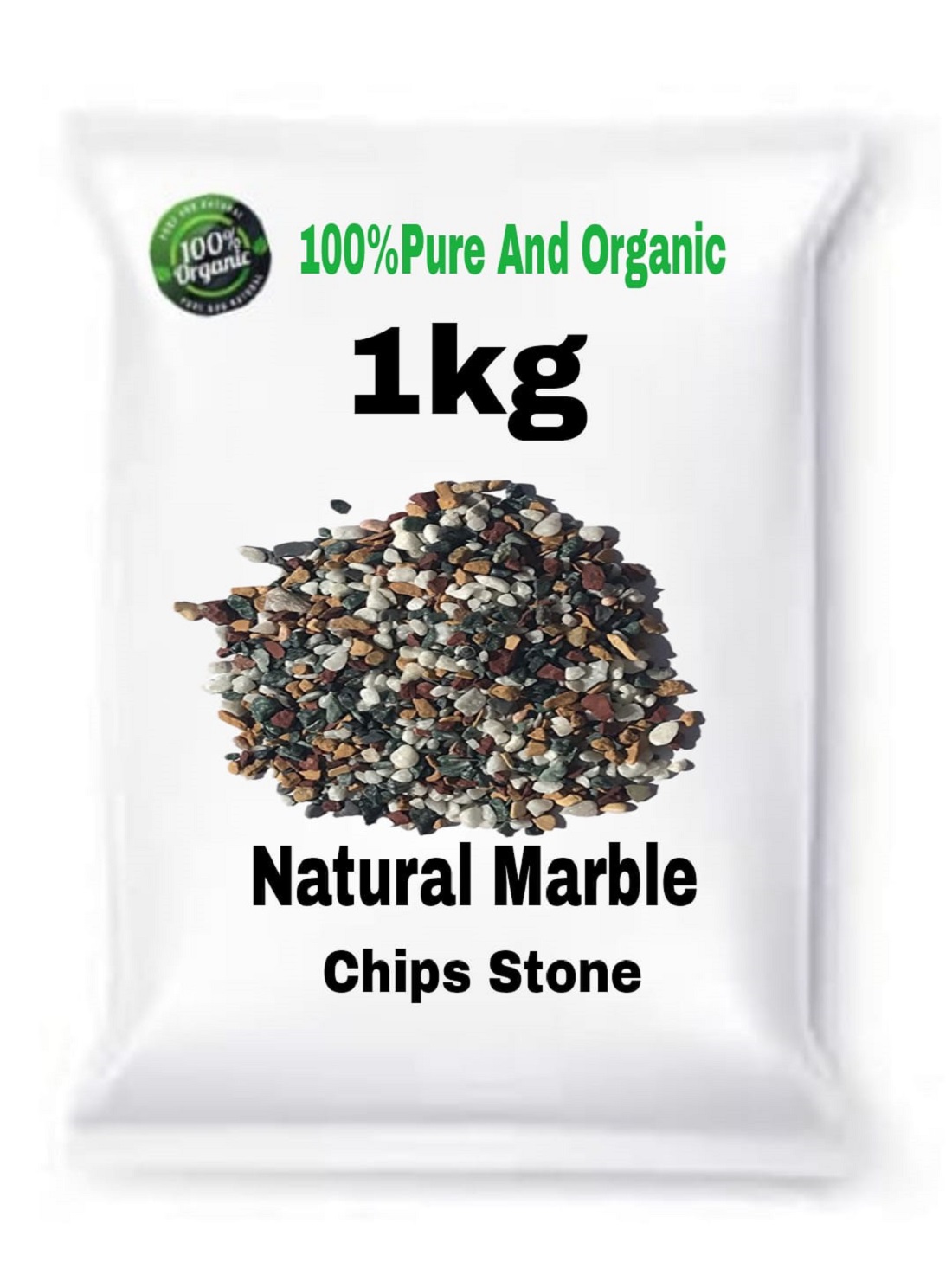 Natural Marble Chips Stone for Home Gardening,Indoor,Outdoor,- Aquirium Decor (1Kg)