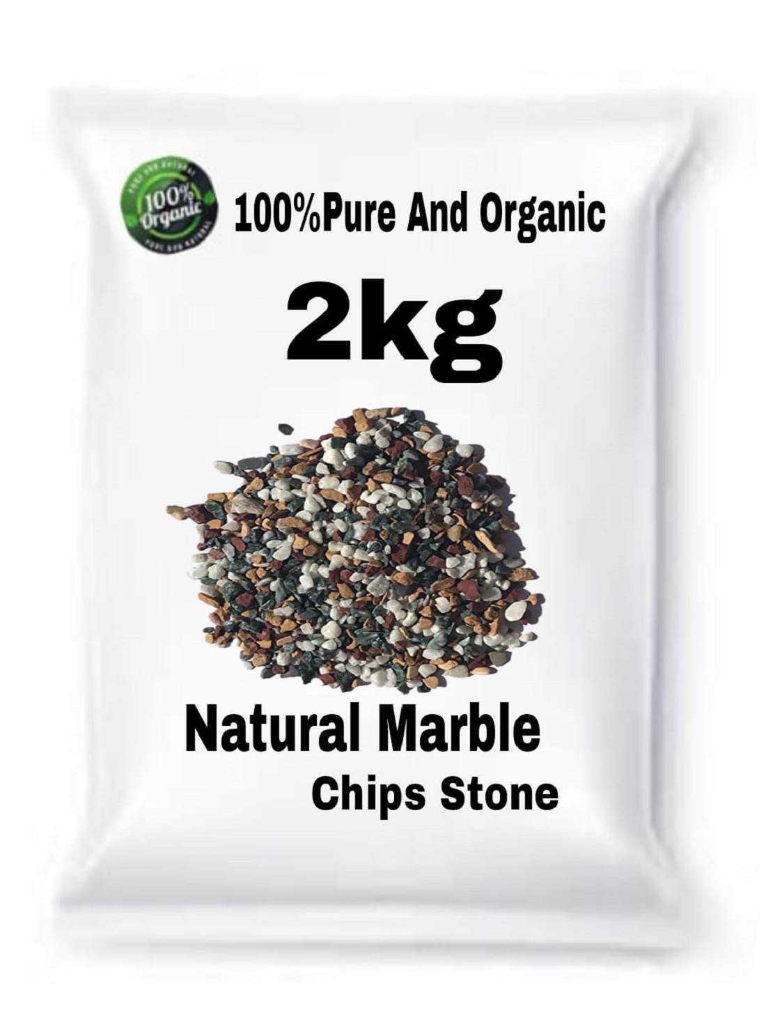 Natural Marble Chips Stone for Home Gardening,Indoor,Outdoor,Aquirium Decor (2Kg)