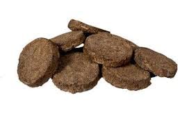 Cow Dung Cake Made of Pure Desi Cow's Dung for Yagnas/Havan/Homa Pooja (pack of 1)