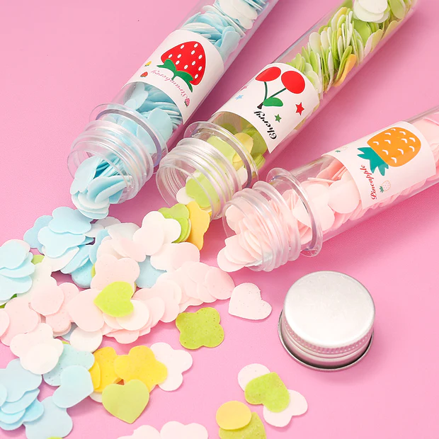 Portable Hand Washing Bath Flower Shape Paper Soap Strips In Test Tube Bottle 