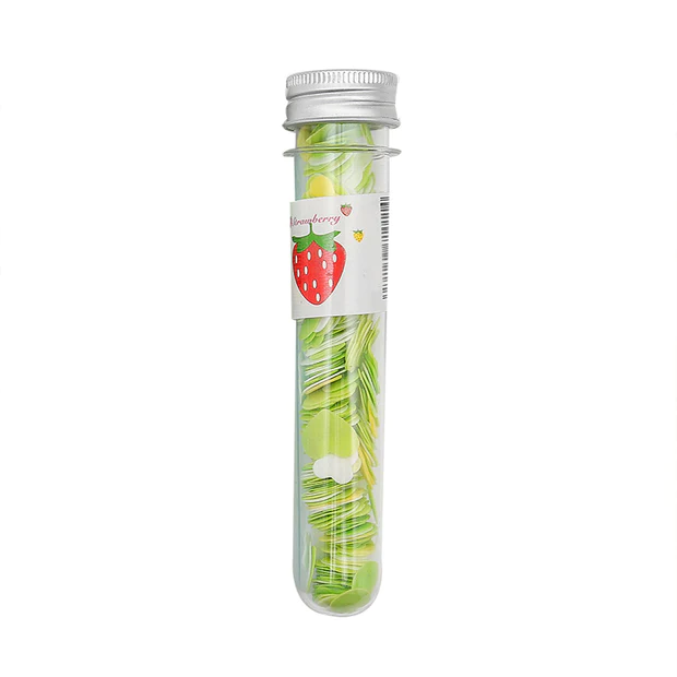 Portable Hand Washing Bath Flower Shape Paper Soap Strips In Test Tube Bottle 