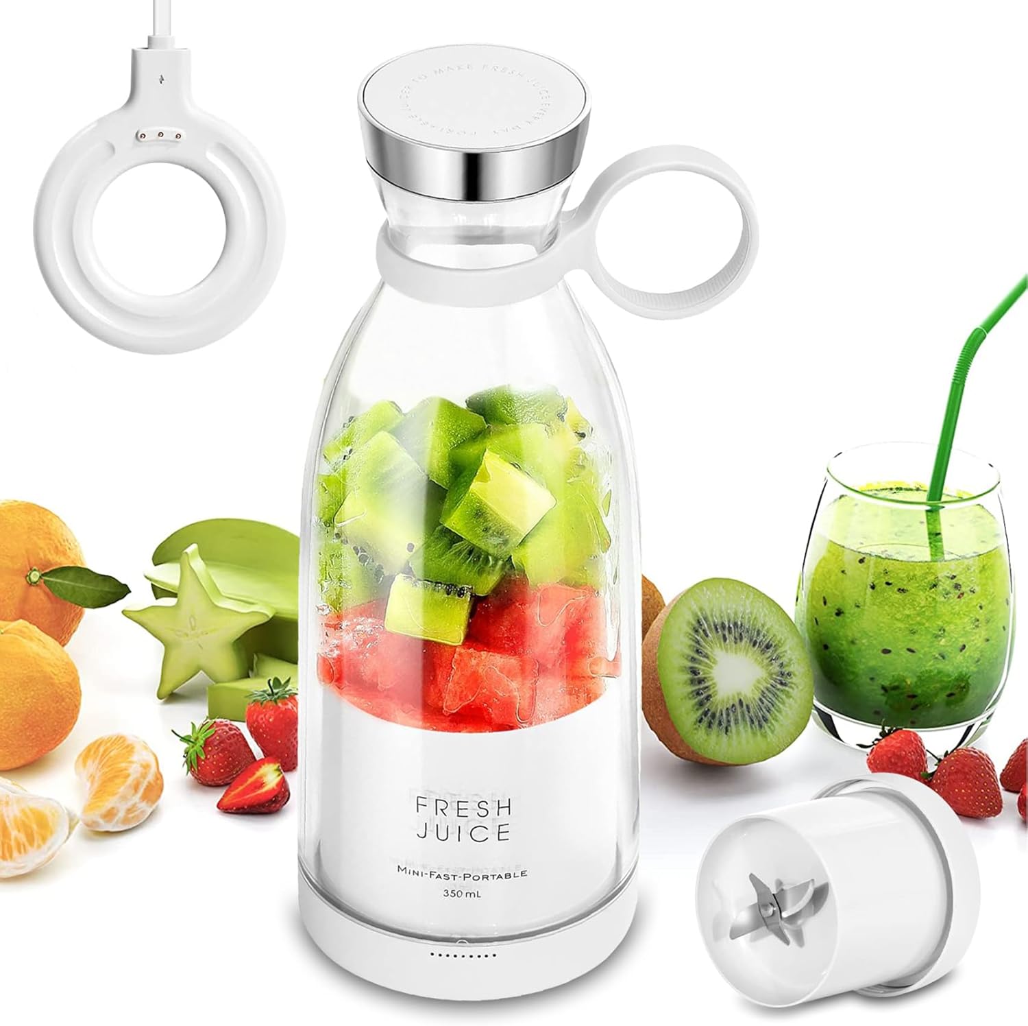 Portable Juicer Blender,Fresh Juice Blender,350ml