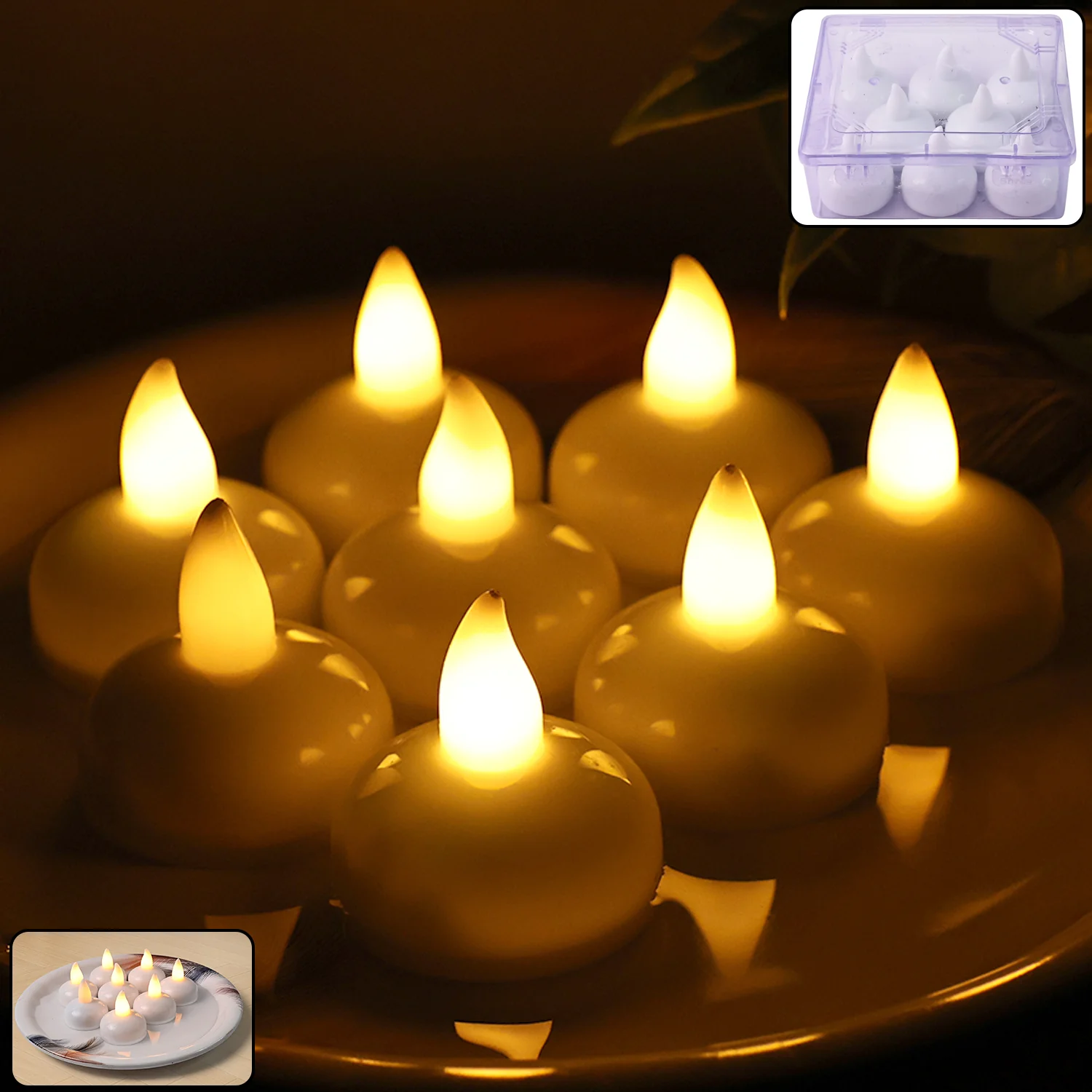 Round LED Flameless Tealight Candle