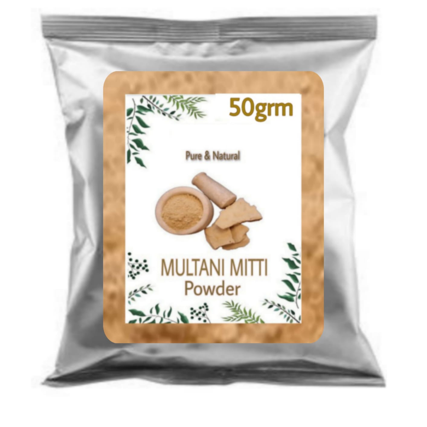 SDF INDIA 100% Natural Multani Mitti Powder For Face, Skin & Hair | Fuller's Earth, Bentonite Clay (50 Grams)