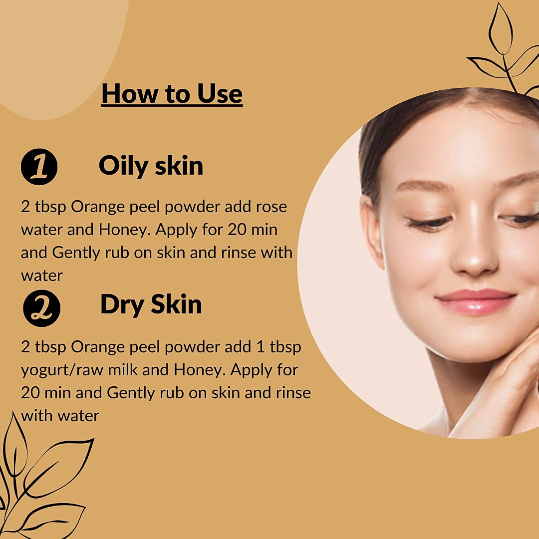 SDF INDIA 100% Pure Rose Petals Powder | Rose Petals Powder for Face | Rose Petals Powder for Skin | (50 gram)Orange Peel Powder For Skin and Face (50 Grams) 