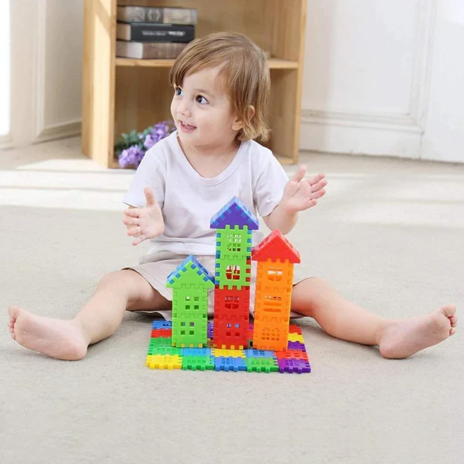 SDF INDIA 72 PC HOUSE BLOCKS TOY USED IN ALL KINDS OF HOUSEHOLD AND OFFICIAL PLACES SPECIALLY FOR KIDS AND CHILDREN FOR THEIR PLAYING AND ENJOYING PURPOSES.