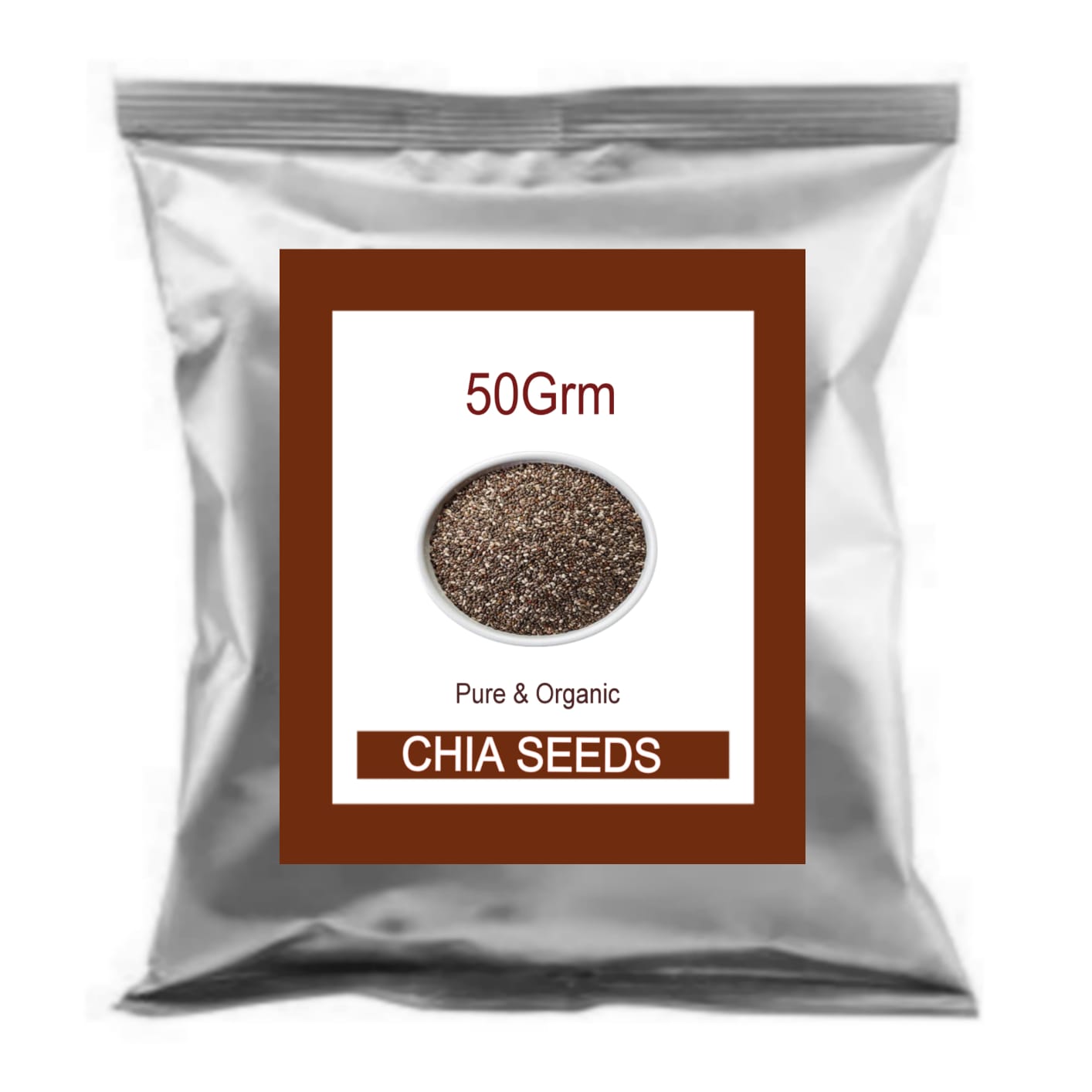 SDF INDIA Chia Seeds 50g - Rich in Omega -3 & Fibre | Healthy Snacks for Weight loss management