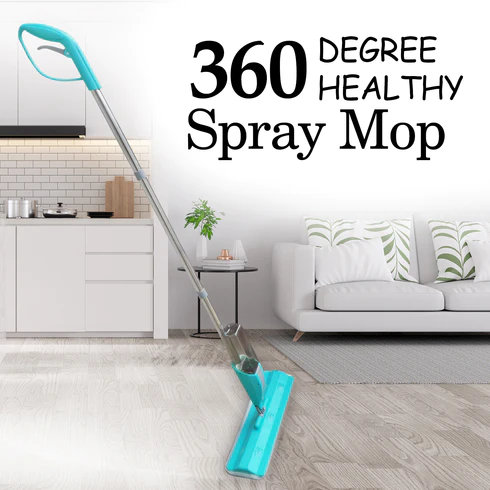 SDF INDIA Cleaning 360 Degree Healthy Spray Mop with Removable Washable Cleaning Pad