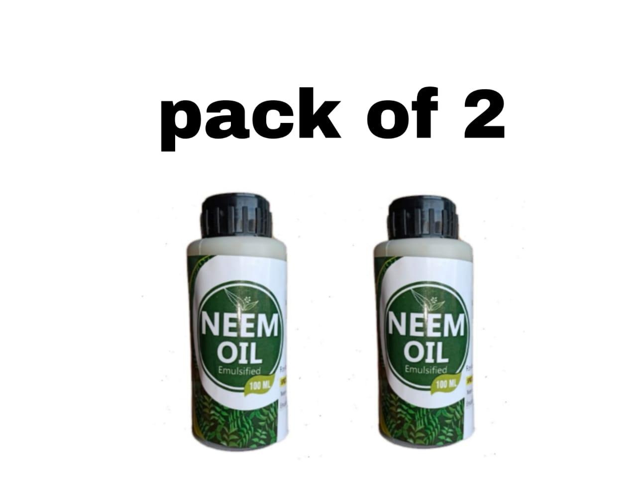 SDF INDIA  combo pack of 2  Water Soluble Neem Oil for Plant Pest Control - Organic Pesticide for Plants and Flowers use for Plants Insects pesticides 100 ML